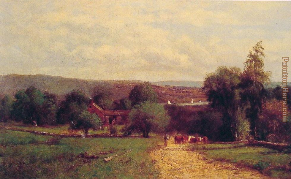 Spring painting - George Inness Spring art painting